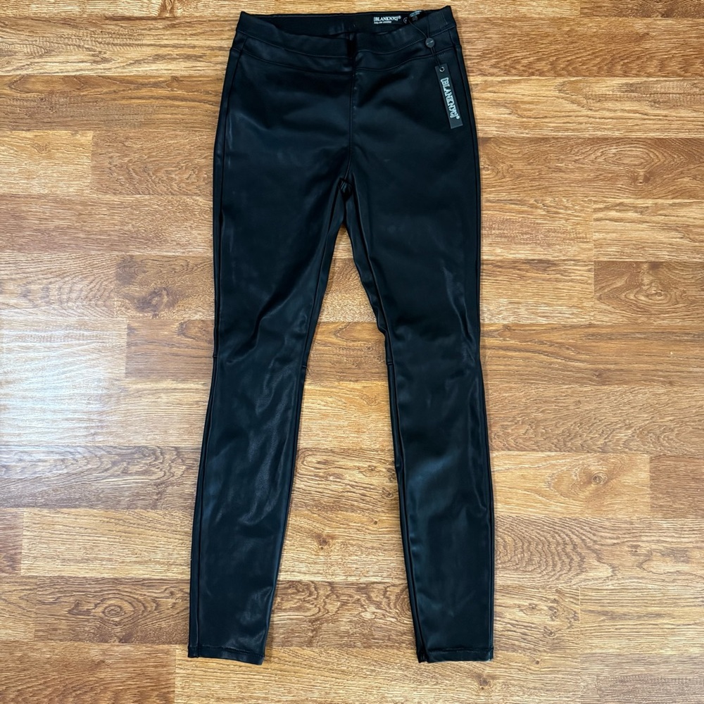 Blank NYC Black Skinny Women's Pants stretchy faux leather buttery